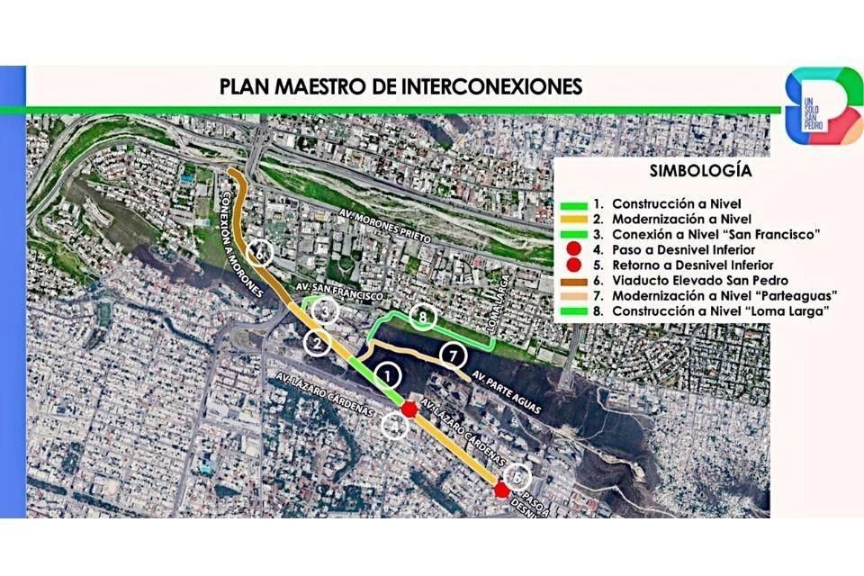 Este es el proyecto conjunto entre los municipios de Monterrey y San Pedro, que aún tiene pendientes algunos permisos y derechos de vías.