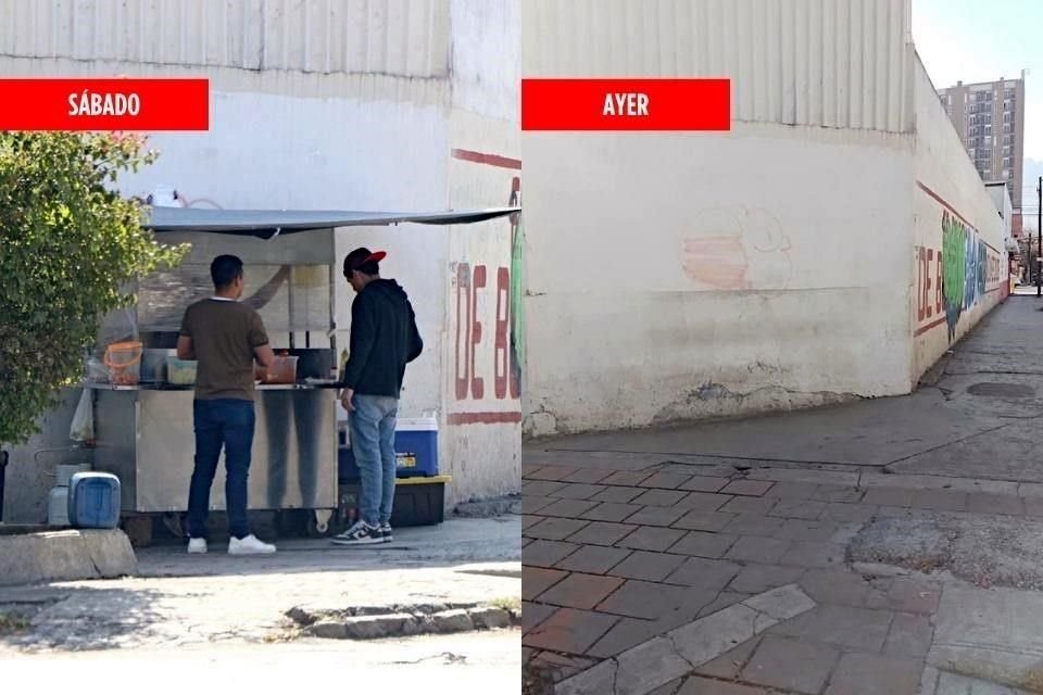 COLÓN Y DEGOLLADO En esta esquina quedó liberada de un vendedor informal.