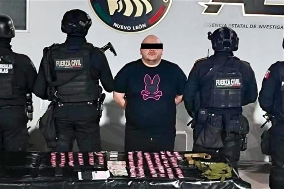 Ángel, de 29 años, fue capturado con drogas y una pistola abastecida.