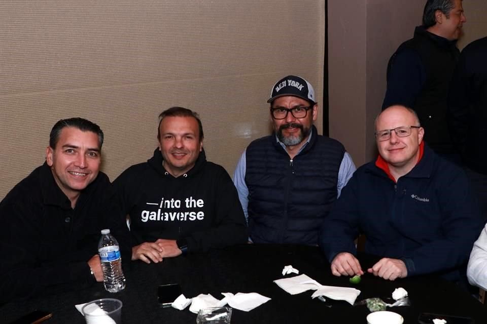 Juan Luis Rodríguez, Marcos Garza, Reynaldo Aguilar y Juan Homero Martínez