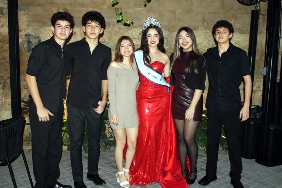 Mauricio Zaragoza, Lucas Cervantes, Frida López, Claudia Yatzil Caudillo Vidales, Alisson Rodríguez y André Cantú