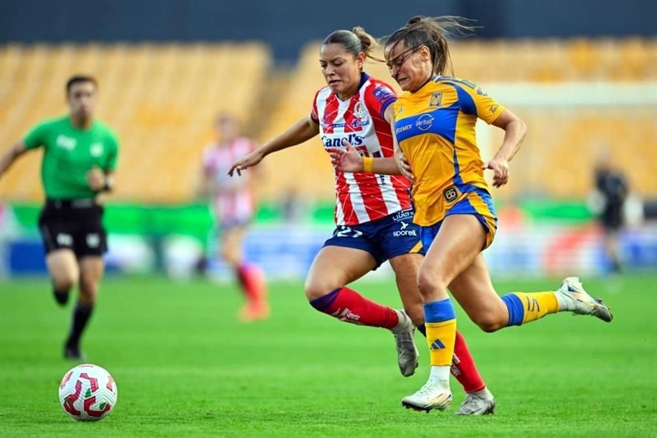 Tigres sufrió para vencer 2-1 al Atlético de San Luis, en el Estadio Universitario.