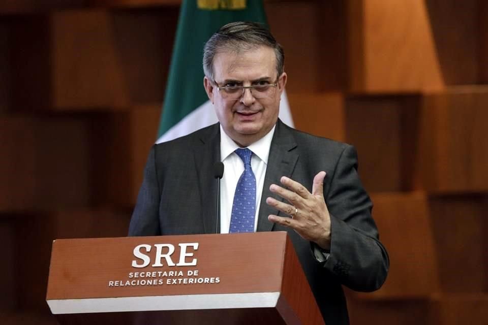 El Secretario de Relaciones Exteriores, Marcelo Ebrard.