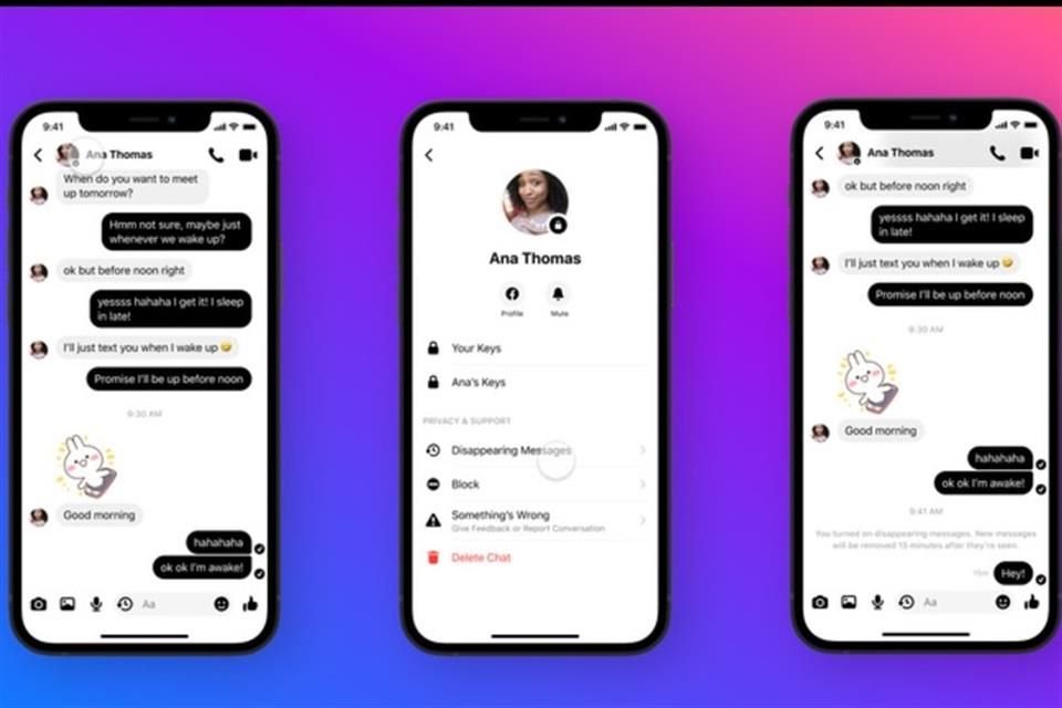 Los usuarios de Facebook Messenger podrán elegir la cantidad del tiempo que un contenido será visible, desde 5 segundos o hasta 24 horas.