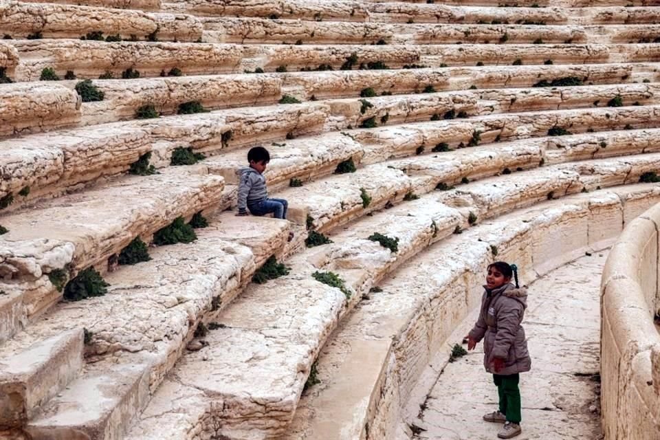 Los habitantes de Palmira se mostraron contentos por poder volver a visitar el sitio.