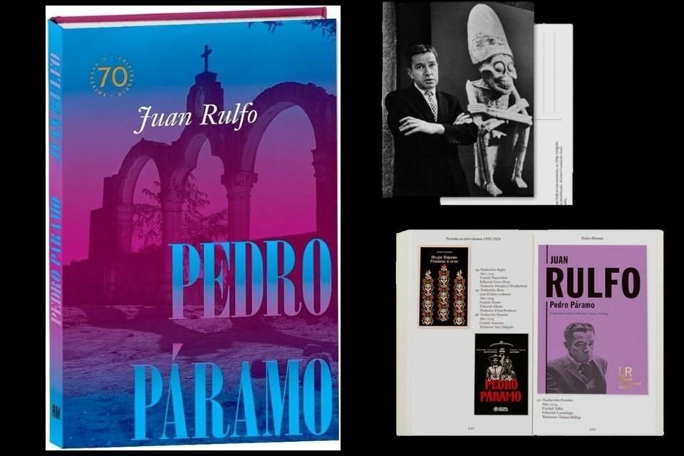 El libro, coeditado por RM y la Fundación Juan Rulfo, contiene una selección de las portadas de la novela traducidas a otros idiomas y una postal del autor.