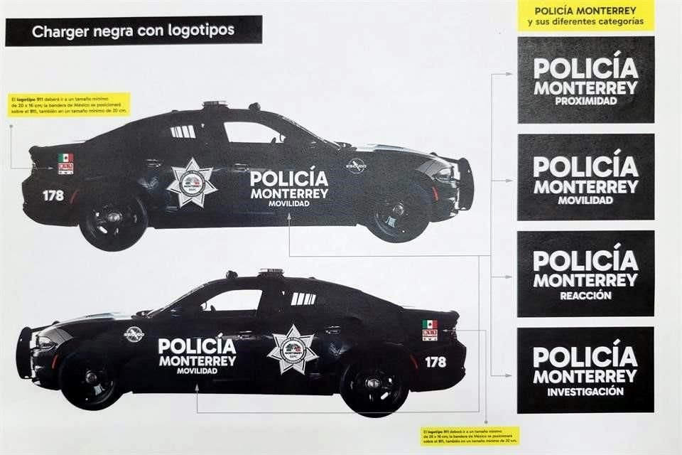 Así será la nueva imagen que alista el Municipio de Monterrey para las patrullas de la Policía regia.