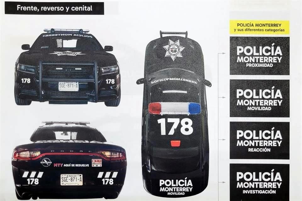 Así será la nueva imagen que alista el Municipio de Monterrey para las patrullas de la Policía regia.