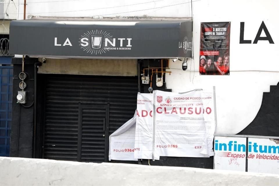EL CIERRE. Tras la suspensión de actividades y sin haber entregado la documentación, al lugar le fue impuesta una clausura.