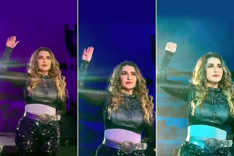 Alicia Villarreal hizo la señal de auxilio el pasado domingo durante uno de sus conciertos.