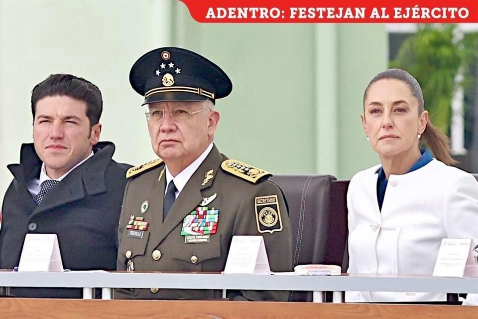 La Presidenta Claudia Sheinbaum inaugura nuevo cuartel militar en Cerralvo sin hacer referencia a protesta.