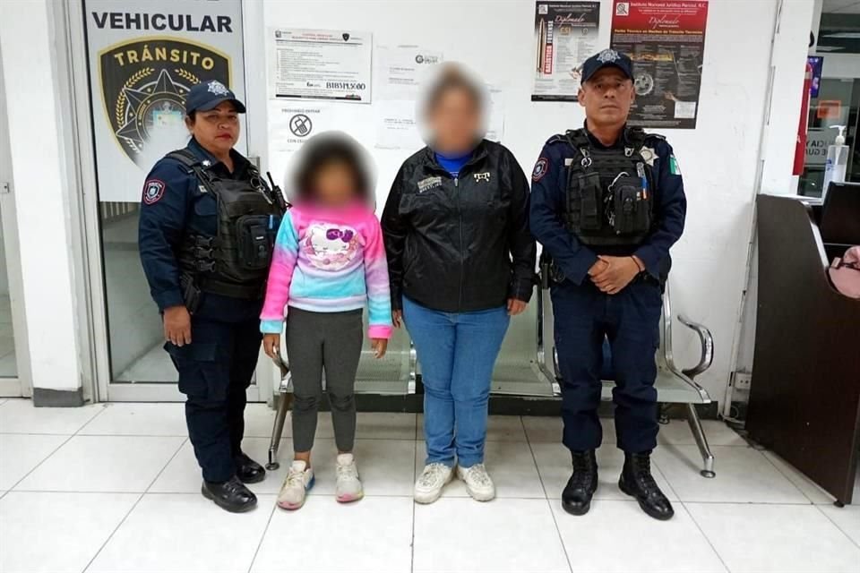 La madre de la niña se presentó en la Secretaría de Seguridad Pública, Protección a la Ciudadanía y Prevención Social de Guadalupe y más tarde le fue entregada su hija.