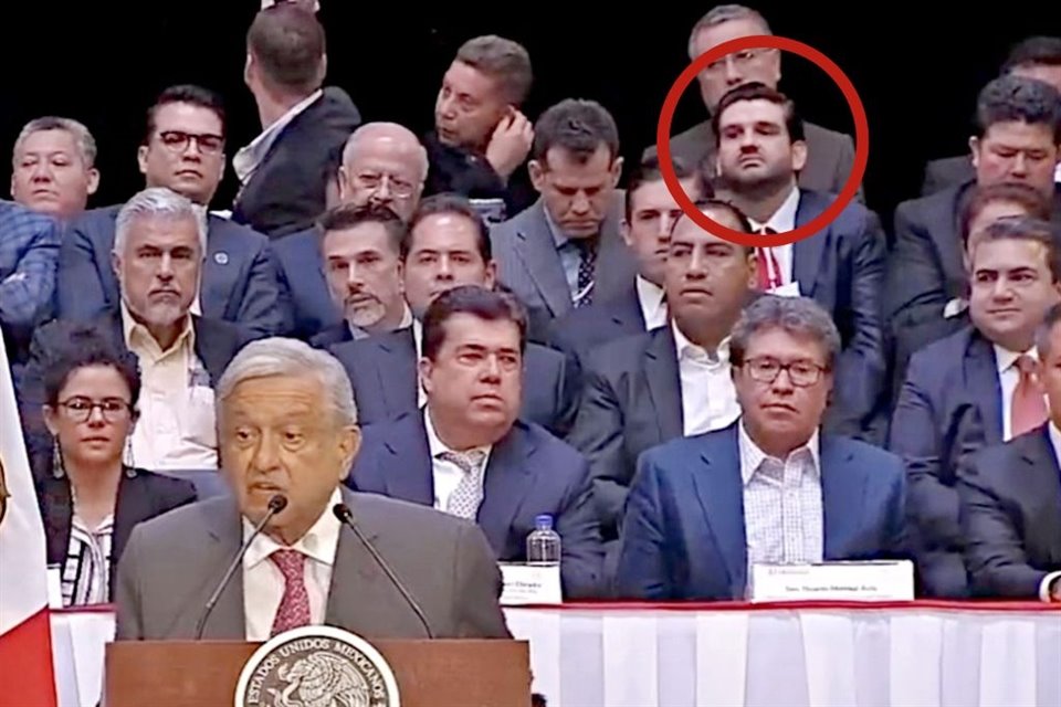 ENTRE MORENISTAS. El abogado Juan Pablo Penilla Rodríguez (círculo) participó en el décimo congreso de la CATEM, en 2020, el sindicato liderado por Pedro Haces.