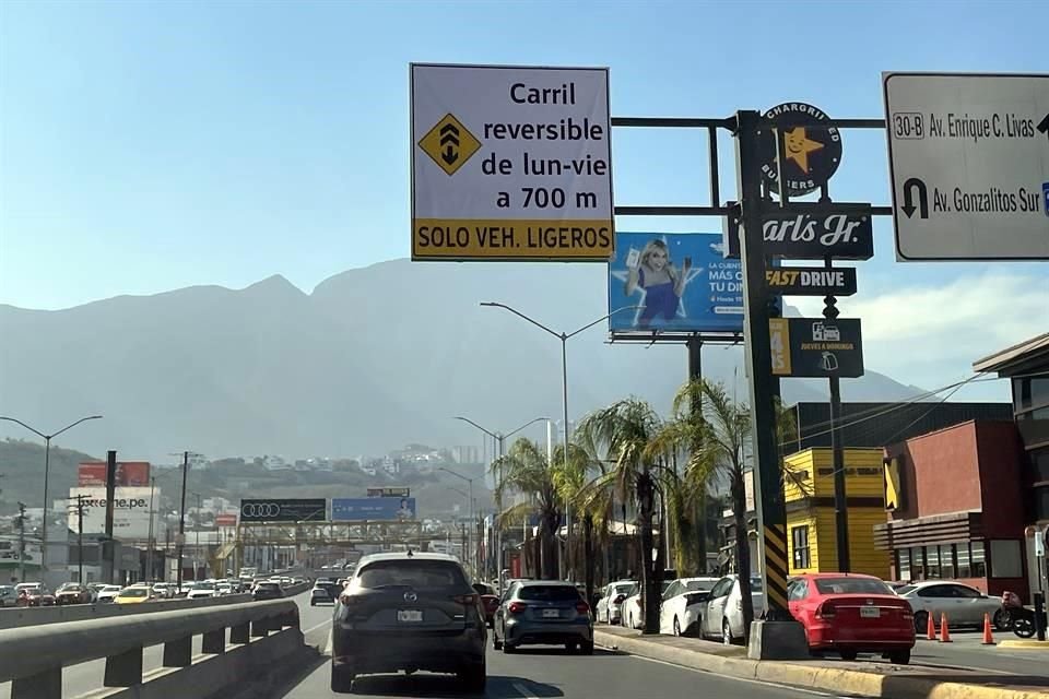 El carril especial estará activo de lunes a viernes, de las 16:00 a las 22:00 horas.