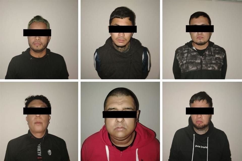 Los detenidos se identificaron como Miguel Ángel, Jesús Alejandro, Alberto, Gerardo, Ángel y Juan, de quienes no se precisó la edad.