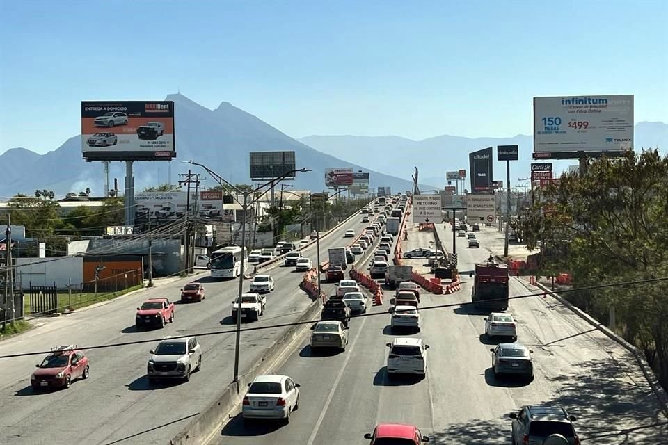 El contraflujo en la Av. Miguel Alemán, en territorio de San Nicolás, tendrá un kilómetro de largo.