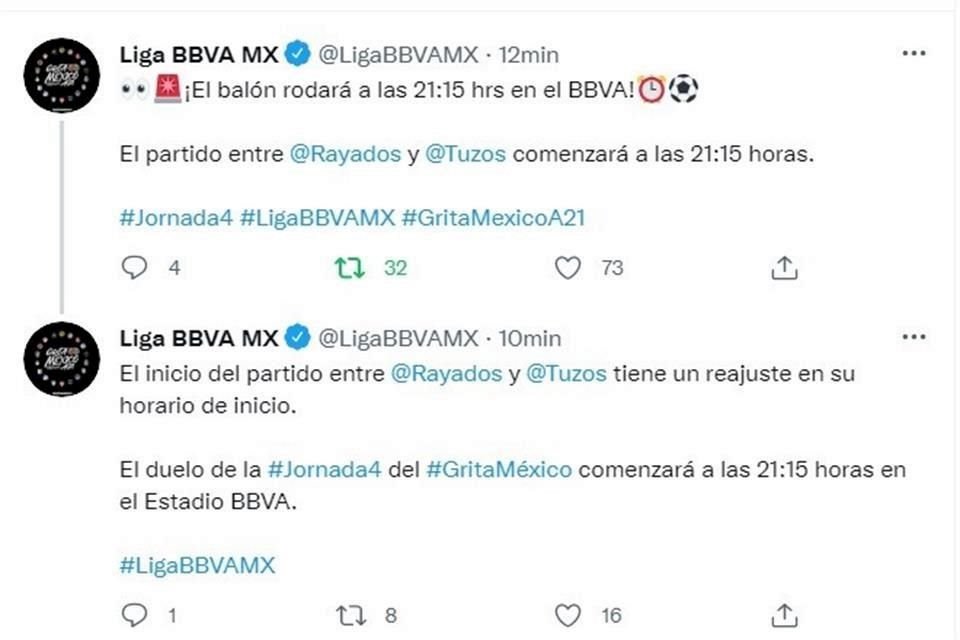 La Liga MX dio a conocer el cambio a través de Twitter.