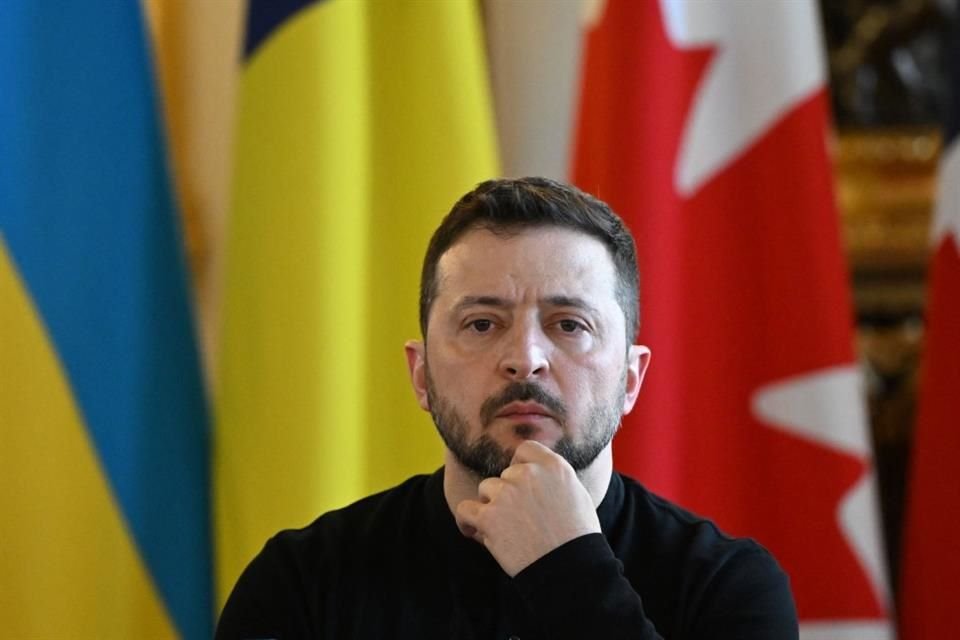 El Presidente de Ucrania, Volodymyr Zelensky, durante una reunión con líderes europeos en Londres, el 2 de marzo del 2025.