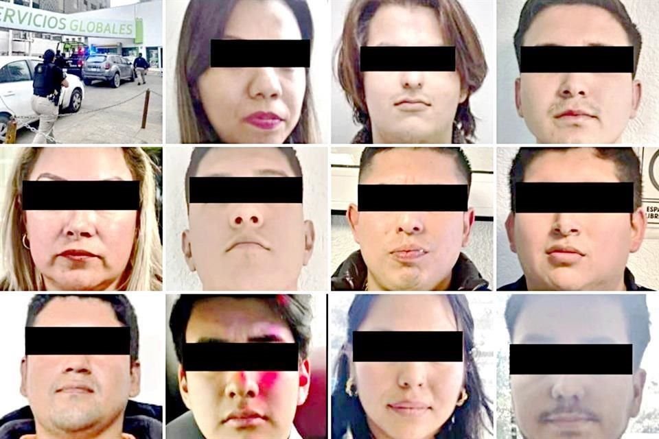 El grupo fue detenido el viernes en dos cateos realizados por agentes ministeriales y peritos en apoyo a un agente del Ministerio Público a locales de la empresa ADC Servicios Globales