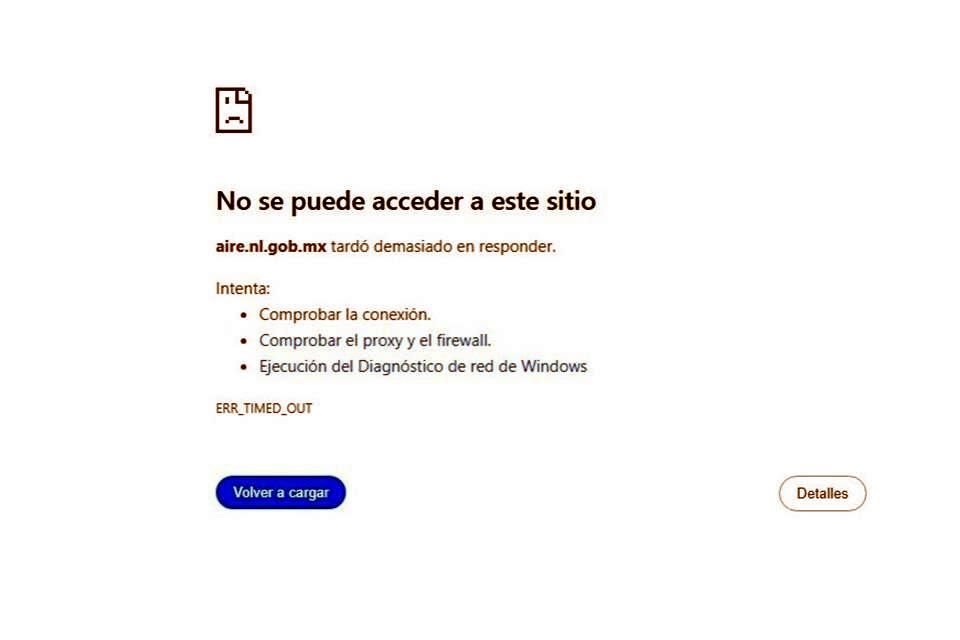 Las fallas se reportaron en las páginas web del Sistema de Monitoreo Ambiental y del Instituto de Control Vehicular.