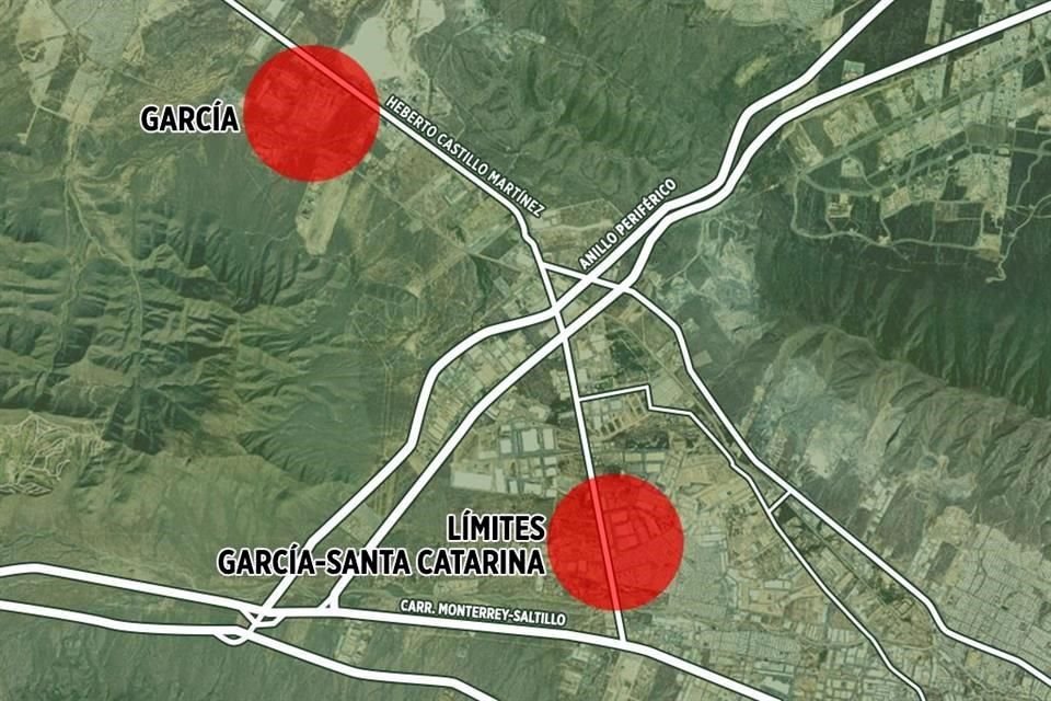 Los incendios de mayor magnitud en García y Santa Catarina se encuentran a unos 10 kilómetros de distancia.