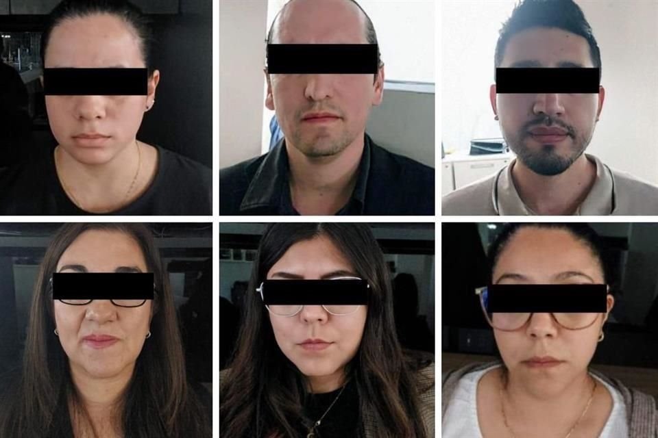 Los detenidos fueron identificados como Santos, de 31 años; Octavio, de 37; Claudia, de 51; Hermelinda, 28; Karla, de 29, y Damarys, de 34.