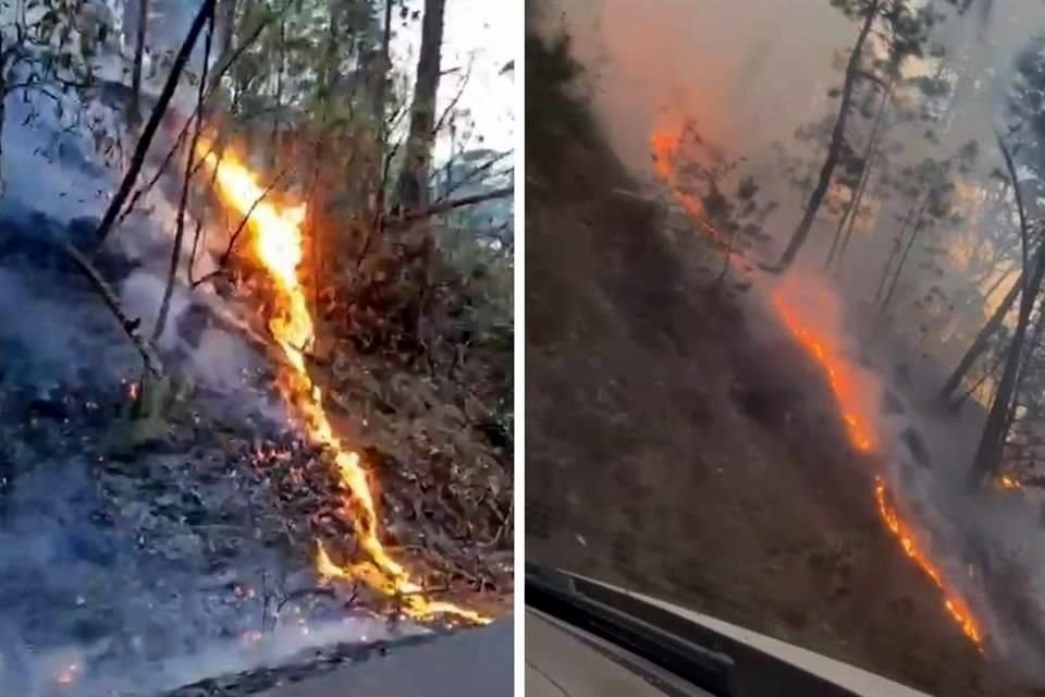 El Alcalde de Santiago, David de la Peña, dio a conocer que el incendio inició alrededor de las 7:00 horas.