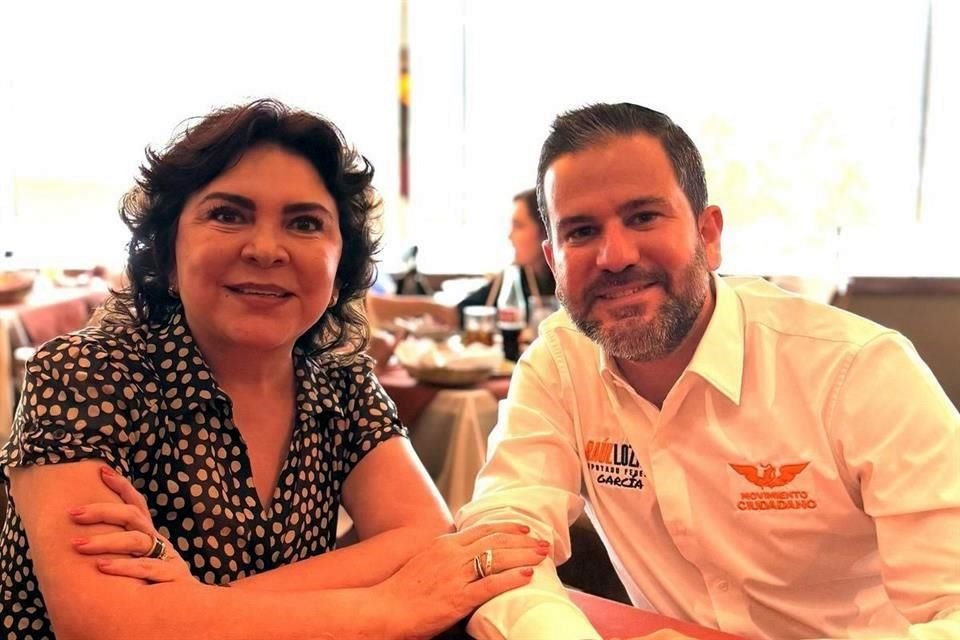 Ivonne Ortega y Raúl Lozano, coordinadora de la bancada de MC en la Cámara de Diputados, y Raúl Lozano, líder de Diputados federales por NL.