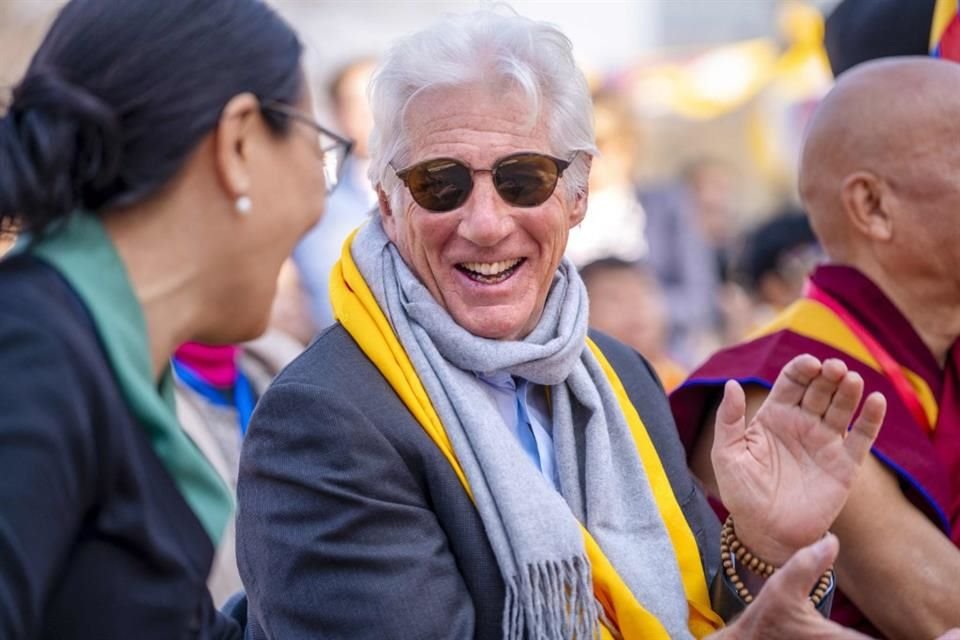 El actor Richard Gere asiste, marcha y da un discurso en un acto conmemorativo del levantamiento del Tíbet, organizado en La Haya.