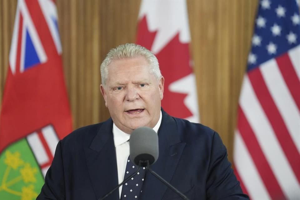 El Primer Ministro de Ontario, Doug Ford, durante una conferencia de prensa el 4 de marzo del 2025.