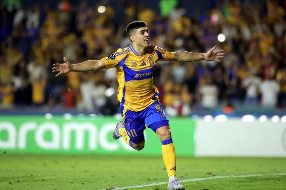 Juan Brunetta marcó el segundo gol de los Tigres.