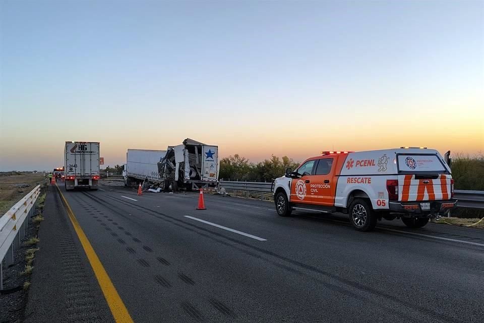 El accidente ocurrió la noche del martes en el kilómetro 75 con dirección al norte.