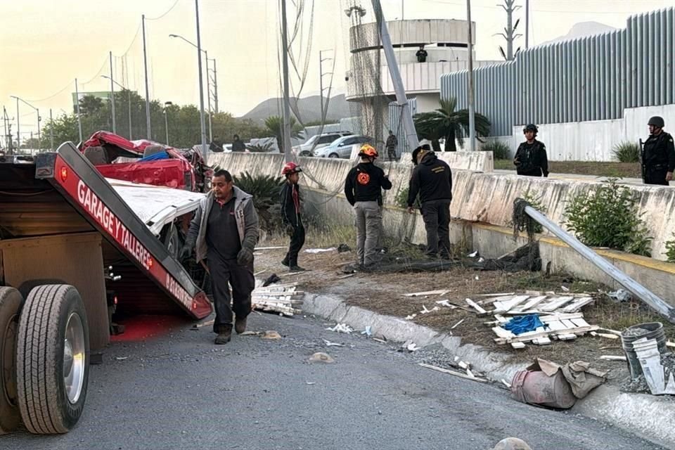 El accidente se registró frente a las instalaciones del C5.