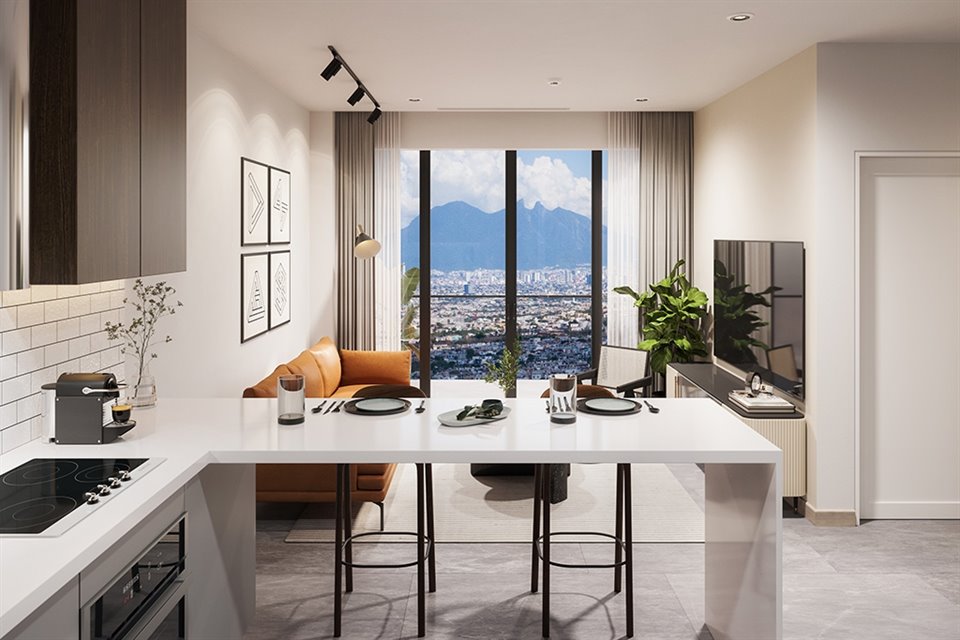 Departamentos con vistas increíbles en Monterrey. Gracias a su ubicación, en Lyra disfruta de vistas a los mejores paisajes de la ciudad.  