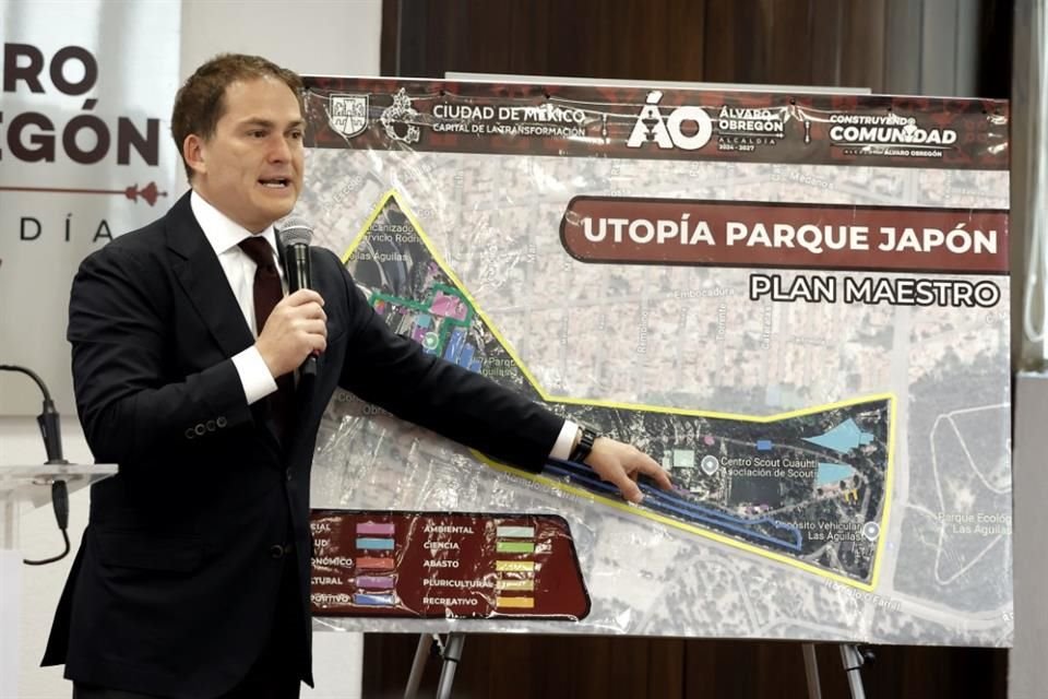 El Alcalde Javier López Casarín presentó detalles sobre la Utopía en el Parque Japón. 