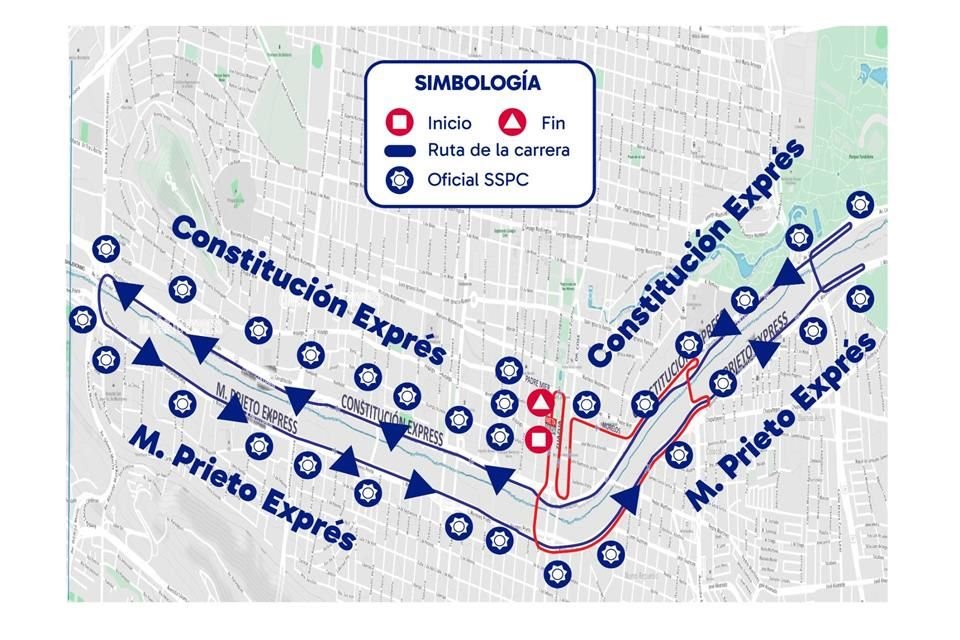 La carrera arrancará a las 8:00 horas en la calle Zaragoza, frente al Museo Metropolitano, donde también estará instalada la meta.