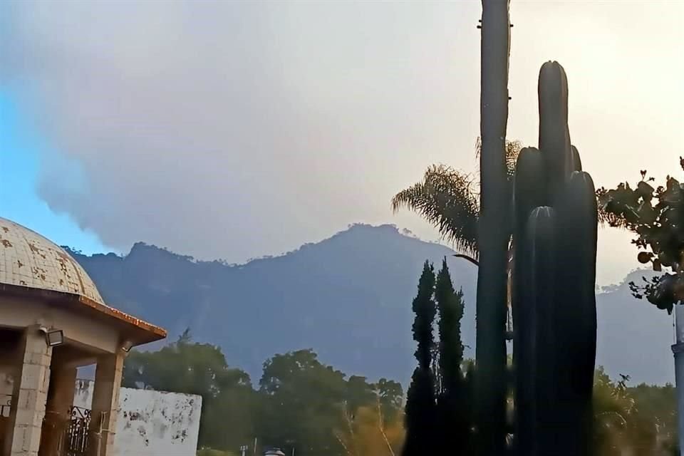 Más de 90 brigadistas y voluntarios se movilizaron durante la madrugada a Santo Domingo Ocotitlán para combatir el incendio que obligó a evacuar a habitantes de Tepoztlán, Morelos.