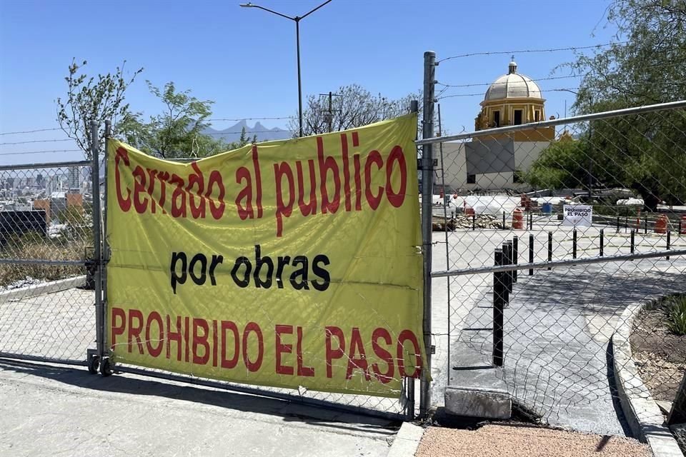 Las obras que realiza el municipio de Monterrey en la zona del Obispado tienen cinco meses de retraso.
