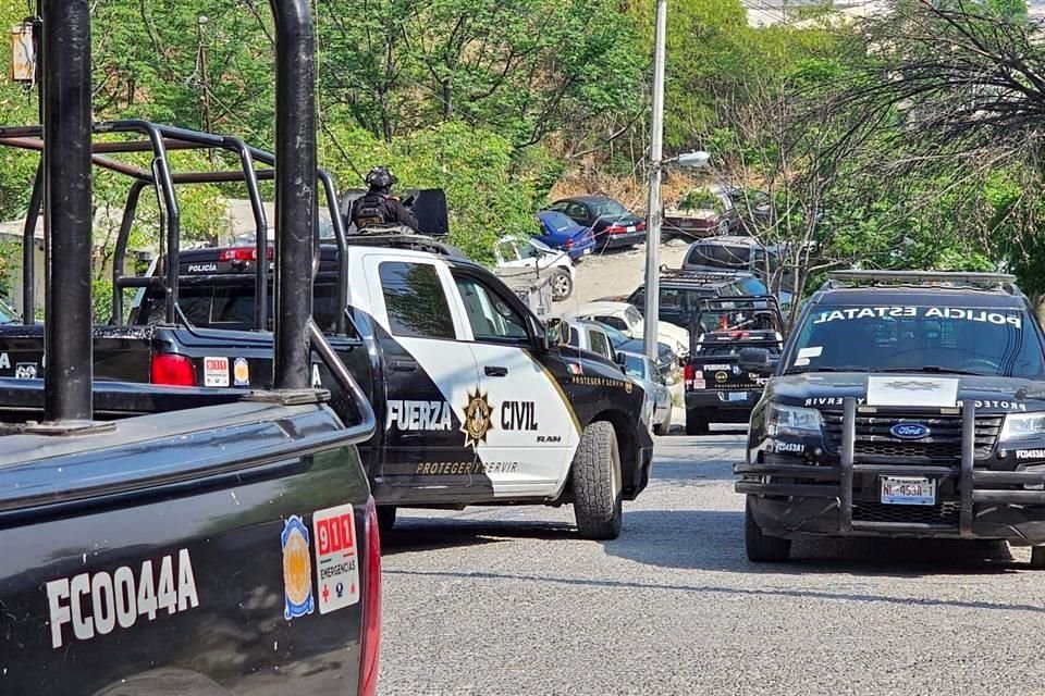 El operativo policiaco se realizó en calles de la Colonia Tanques de Guadalupe.