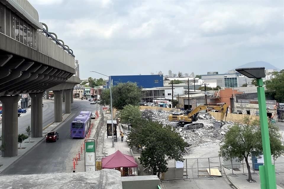  En el sitio donde se estaban dos locales, se construirá un puesto de control para las Líneas 4 y 6.