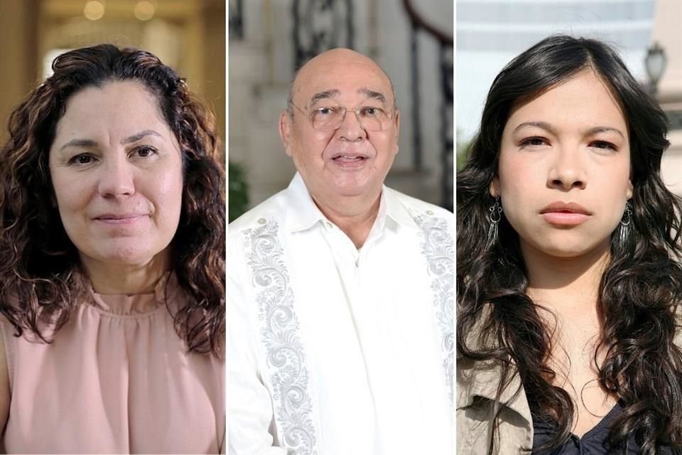 La artista visual Marcela Quiroga (izquierda), el crítico de arte Jorge García Murillo (centro) y la historiadora Lorena Botello (derecha) serán parte de los eventos especiales de la Bienal Femsa.