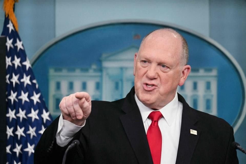 El Zar fronterizo Tom Homan durante una conferencia de prensa en la Casa Blanca, el 28 de abril del 2025.