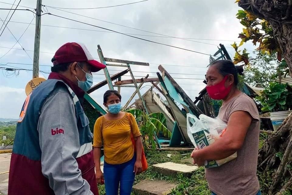 Aún está pendiente el retiro de escombros en localidades del norte de Veracruz.