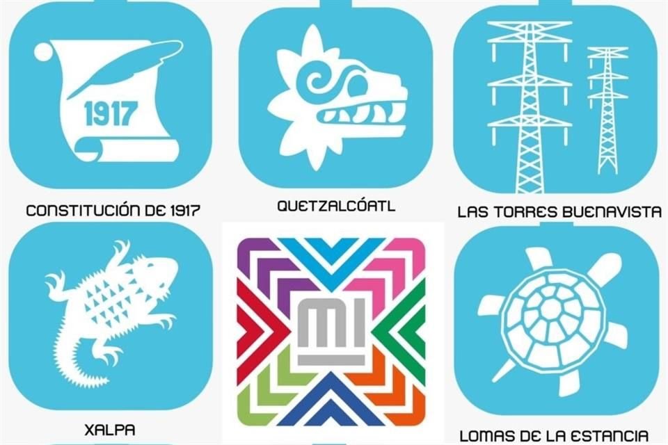 Momentos y lugares importantes de Iztapalapa fueron retomados para diseñar los iconos de las estaciones de la línea 2 del Cablebús.