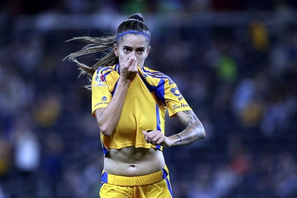 La brasileña en el festejo del gol.