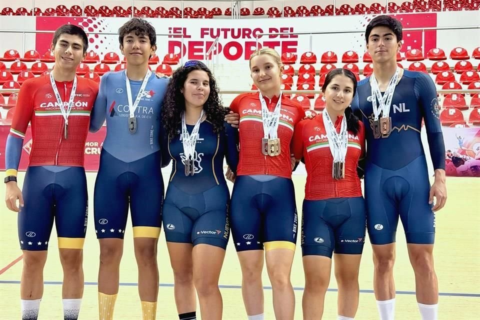 Ciclistas de Nuevo León suman cinco oros en Nacional de Pista.