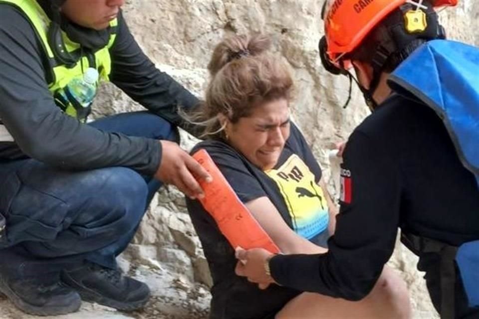 El accidente fue reportado a las 12:50 horas en el lugar conocido como 'Cueva de la Virgen', al interior del Parque Ecológico La Huasteca.
