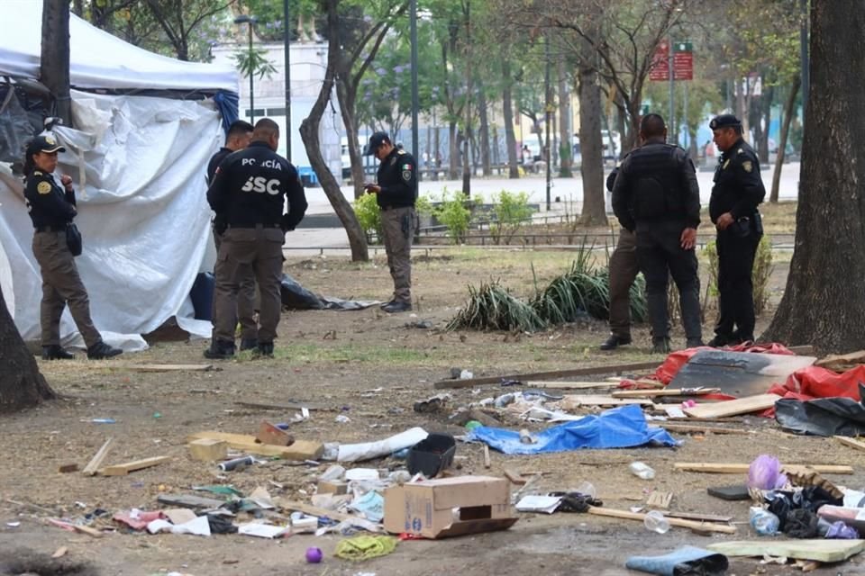 En el punto se registró la presencia de policías de la SSC.