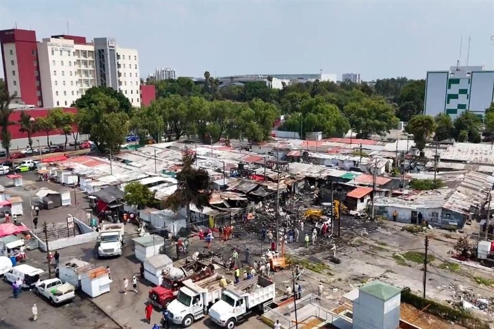El viernes, un incendio afectó 40 viviendas precarias ubicadas en un campamento de la Colonia Lindavista. 