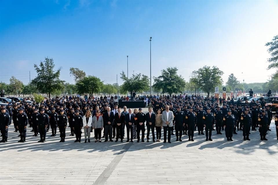 El acto oficial se realizó en el estacionamiento del Estadio BBVA, que será sede de cuatro partidos.